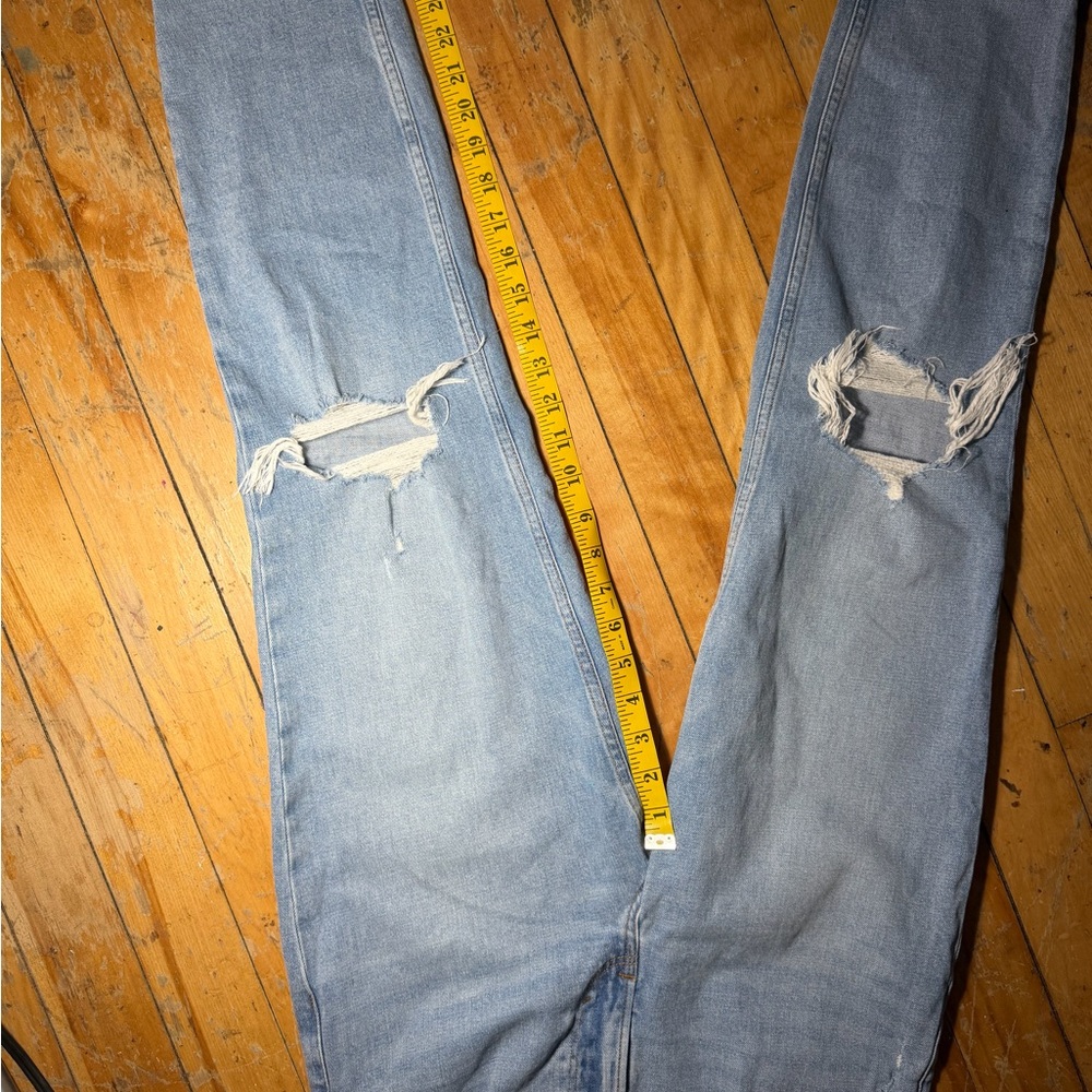 Abercrombie & Fitch Light Blue Distressed Jeans - Picture 3 of 5